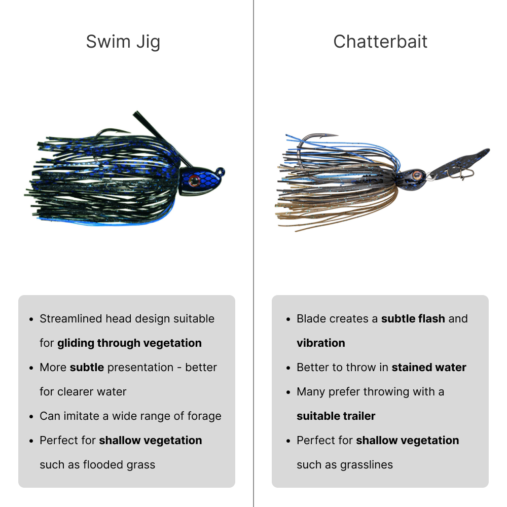 Swim Jig vs. Chatterbait Which is Better for Bass Fishing?